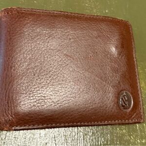 Vintage Nautica men’s Brown Textured Leather wallet with Key & Card Holder